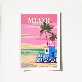 Wallity Miami - 2016 Póster A3 (29,7 x 42 cm) Acabado Satín Mate Sin Enmarcar